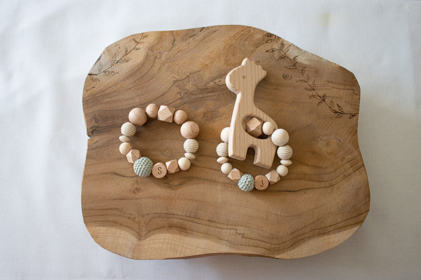 Anneau de dentition / Attache Tétine / Collier d'allaitement - Trio Jejette